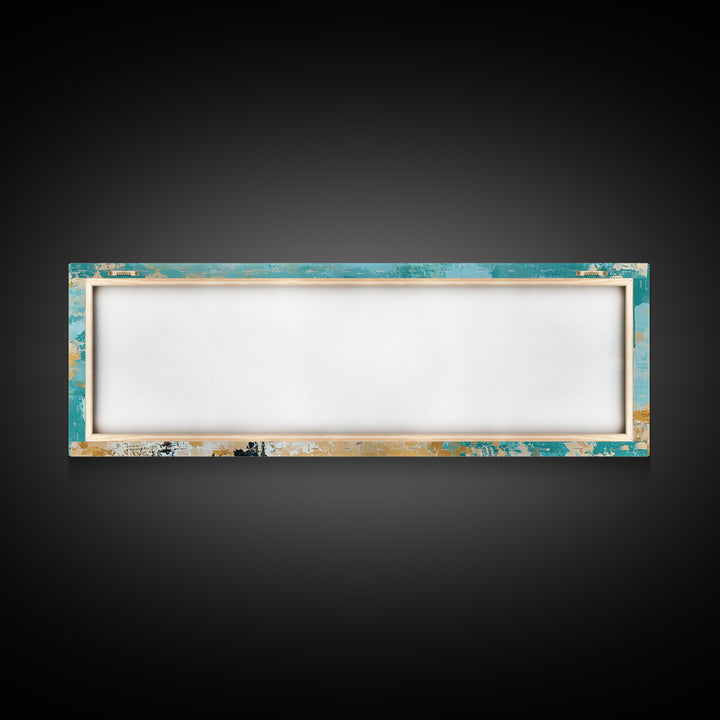 Blooming Cactus, agave painting, botanical prints, desert landscape art, teal wall art, wabi sabi art, rustic decor, Framed Canvas Print