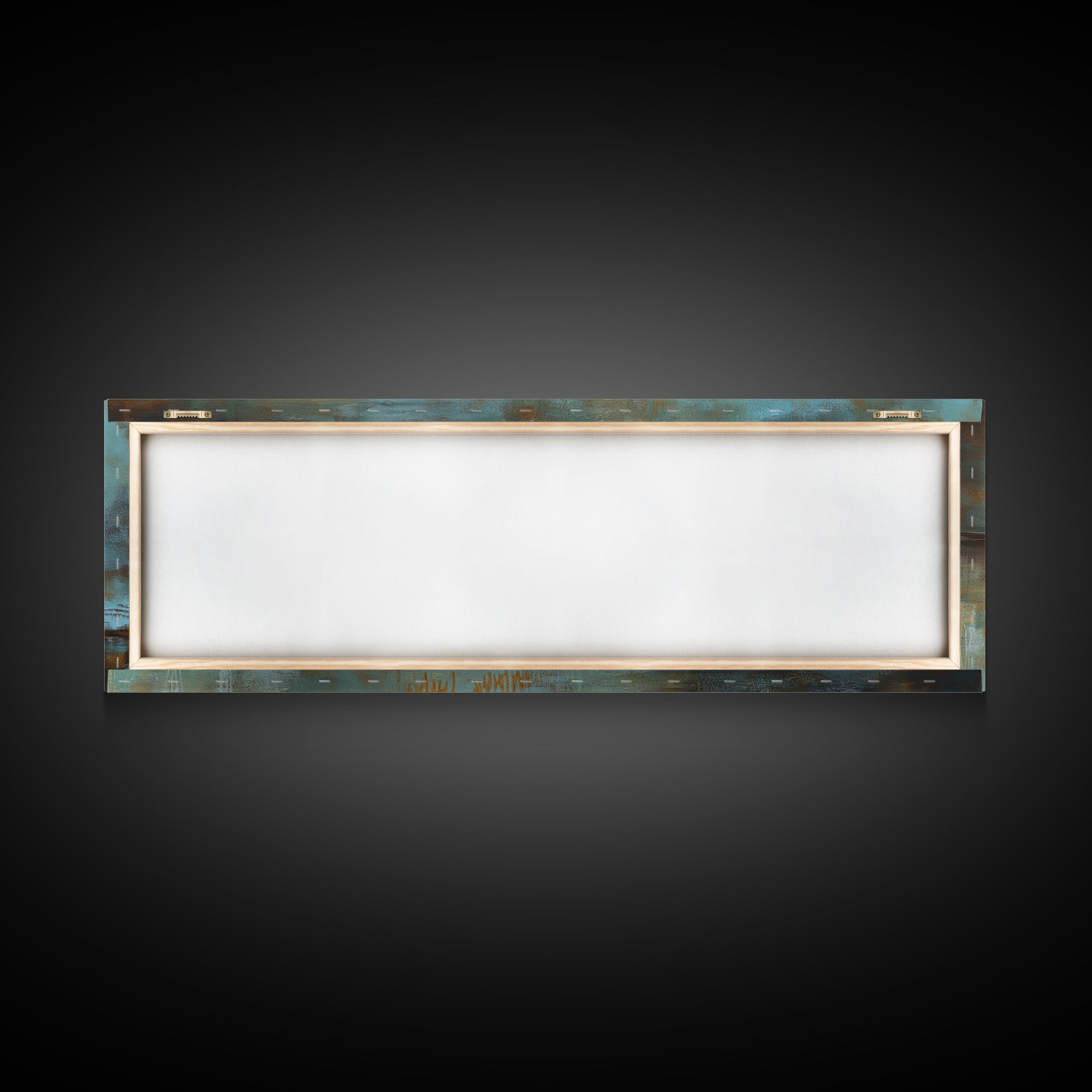 Lantern, rustic art, moody art, oil painting, long narrow wall art, extra wide art, above sofa art, Framed Canvas Print