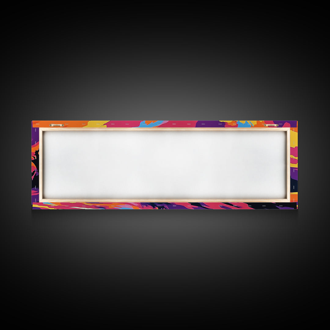 Cowboy Trail, sunset painting, southwest wall art, western decor, gift idea, extra wide art, panoramic painting, canvas print, rustic art