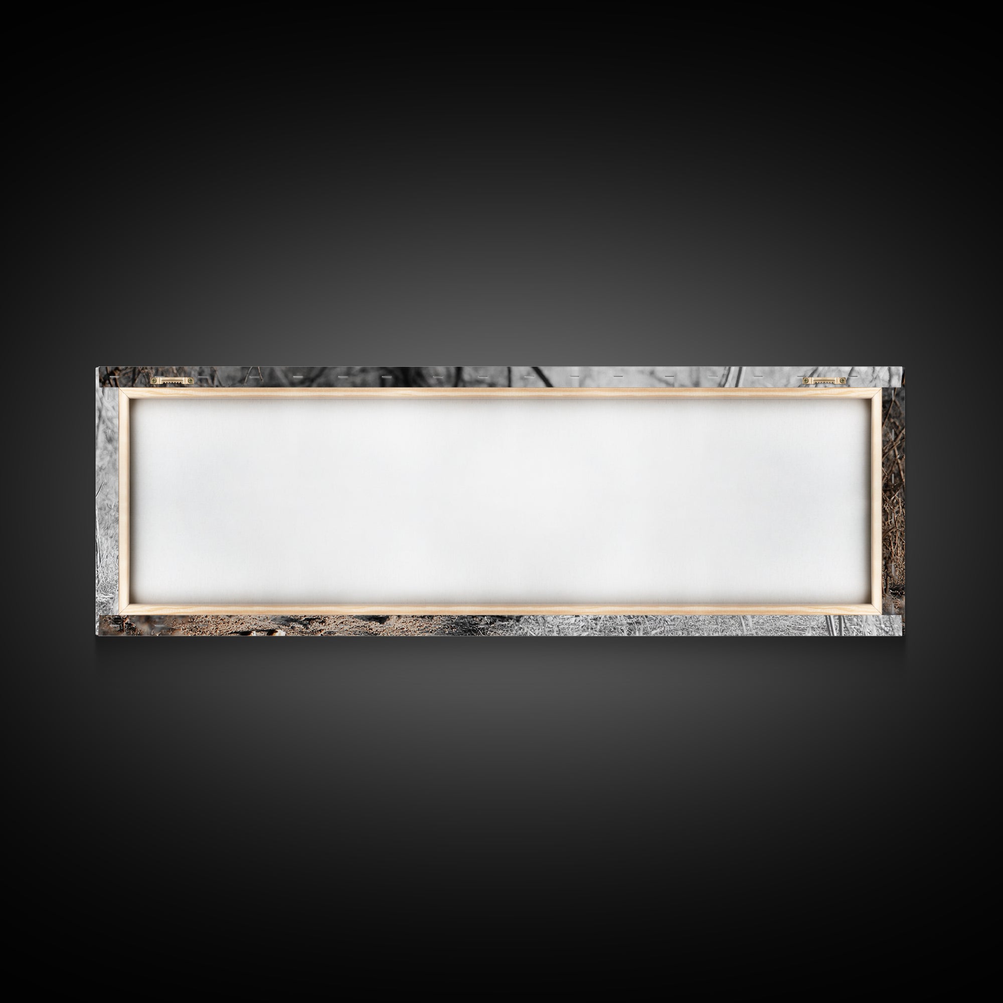 Coyote in Forest, Wildlife Wall Art, Rustic Decor, Nature Art, Moody Art, Extra Wide Art, Panoramic Art, Framed Canvas Print