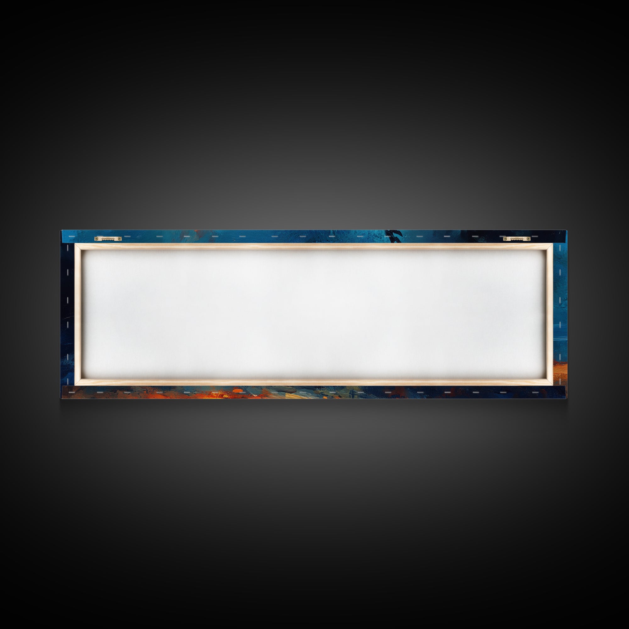 Coastal Cowgirl Wall Art, Framed Canvas Print, Campfire Painting, Rustic Decor, Moody Art, Extra Wide Art, Living Room Art, Above Couch Art