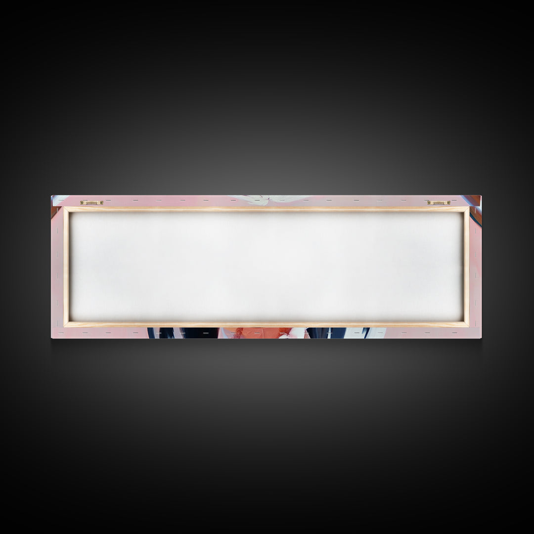 Black and White Cow Art, Light Pink Wall Art, Southwest Wall Art, Coastal Cowgirl Wall Art, Framed Canvas Print, Rustic Decor