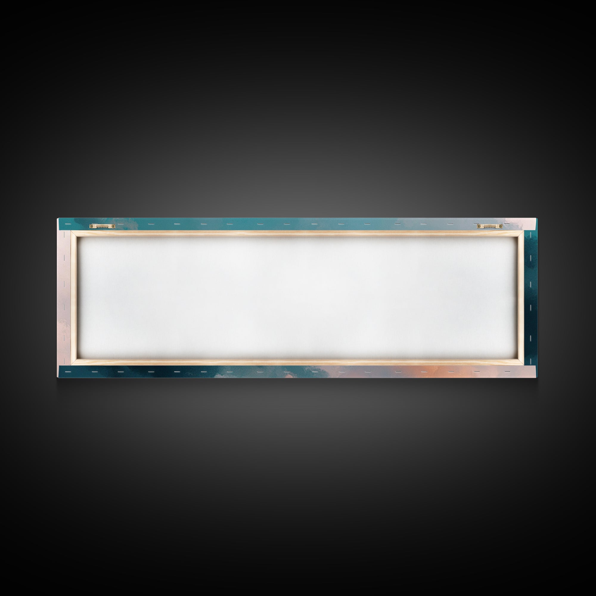 Cloud painting, sky wall art, soft pastel art, extra wide art, bedroom art, panoramic painting, framed canvas print, wabi sabi art