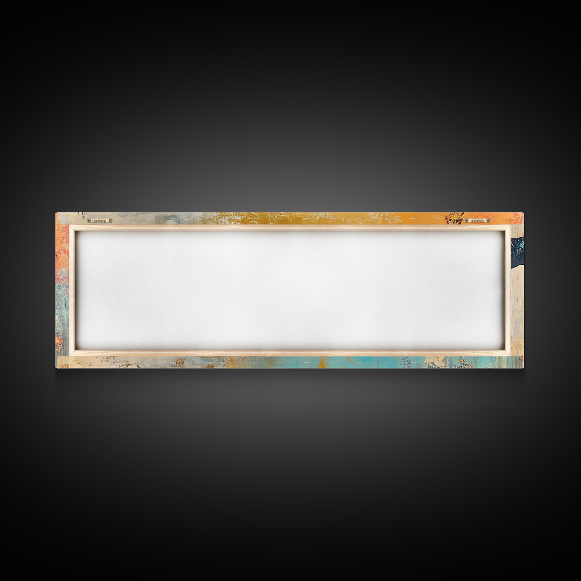 Birch tree painting, autumn decor, extra wide art, botanical prints, nature wall art, framed canvas print, long narrow wall art, wabi sabi art