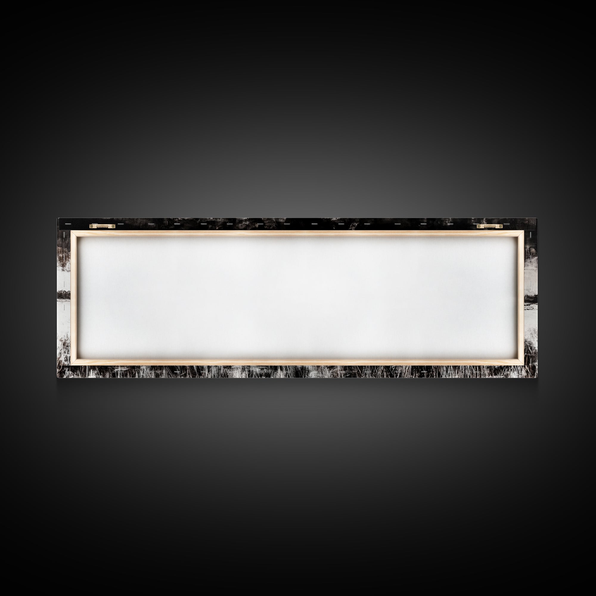 Bull and bear art, black and white painting, rustic wall art, farmhouse decor, extra wide art, framed canvas print, moody art, landscape painting