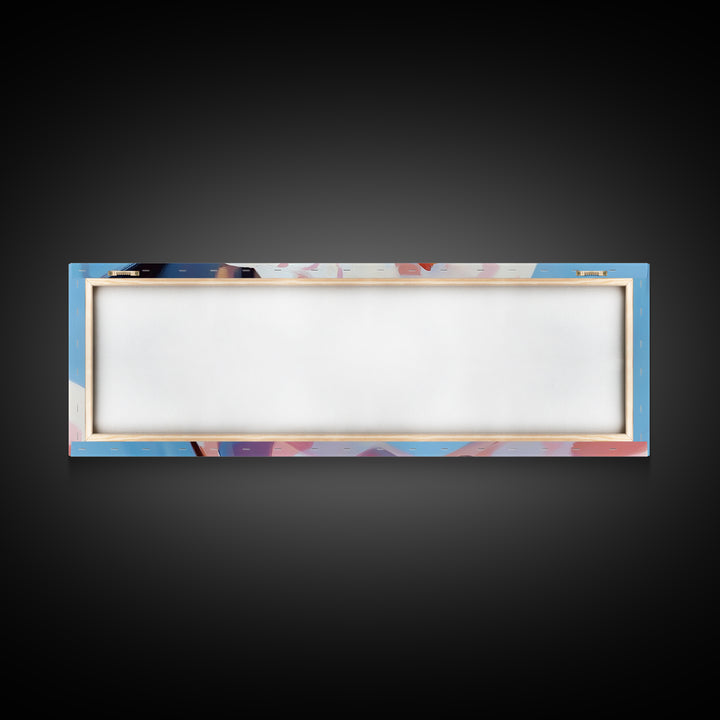 Albino Snake, reptile art, animal wall art, wildlife painting, moody wall art, extra wide art, rustic decor, framed canvas print