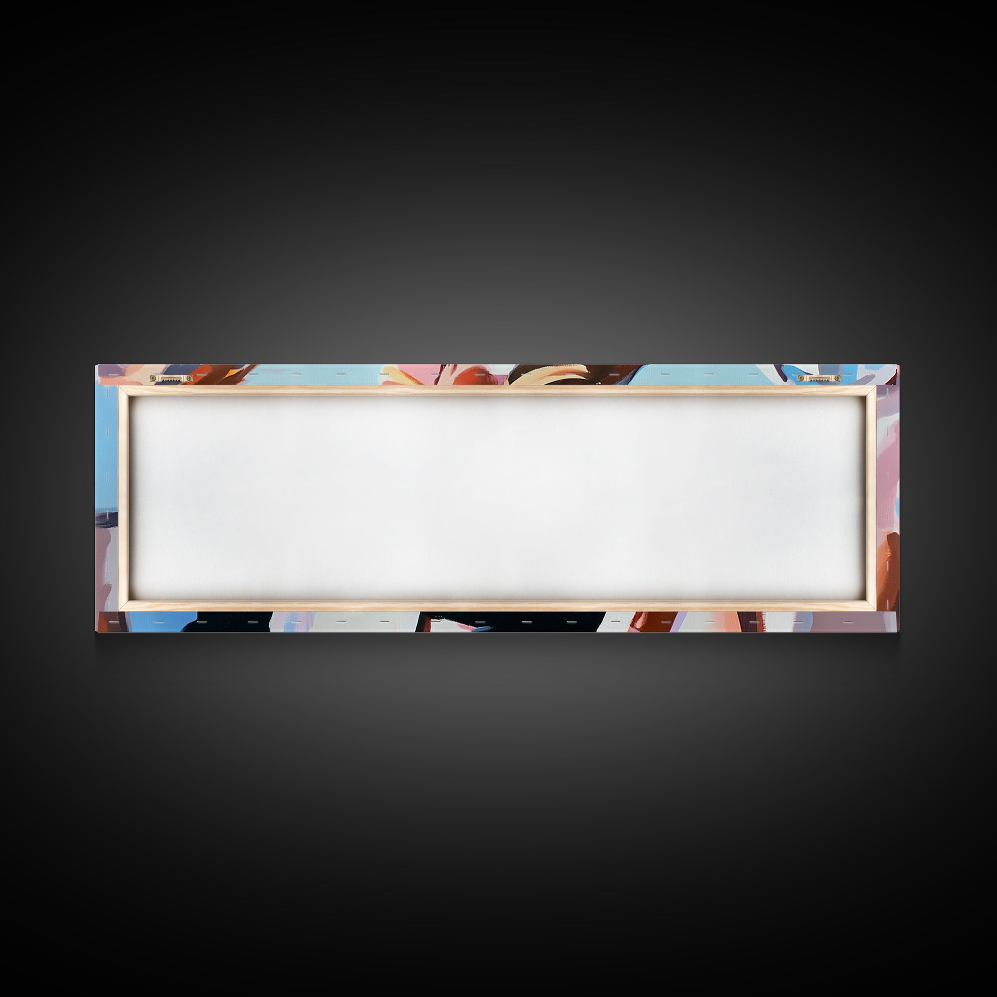 Cowgirl Trio, western art, black cowgirl painting, pink abstract art, extra wide art, light pink wall art, framed canvas print