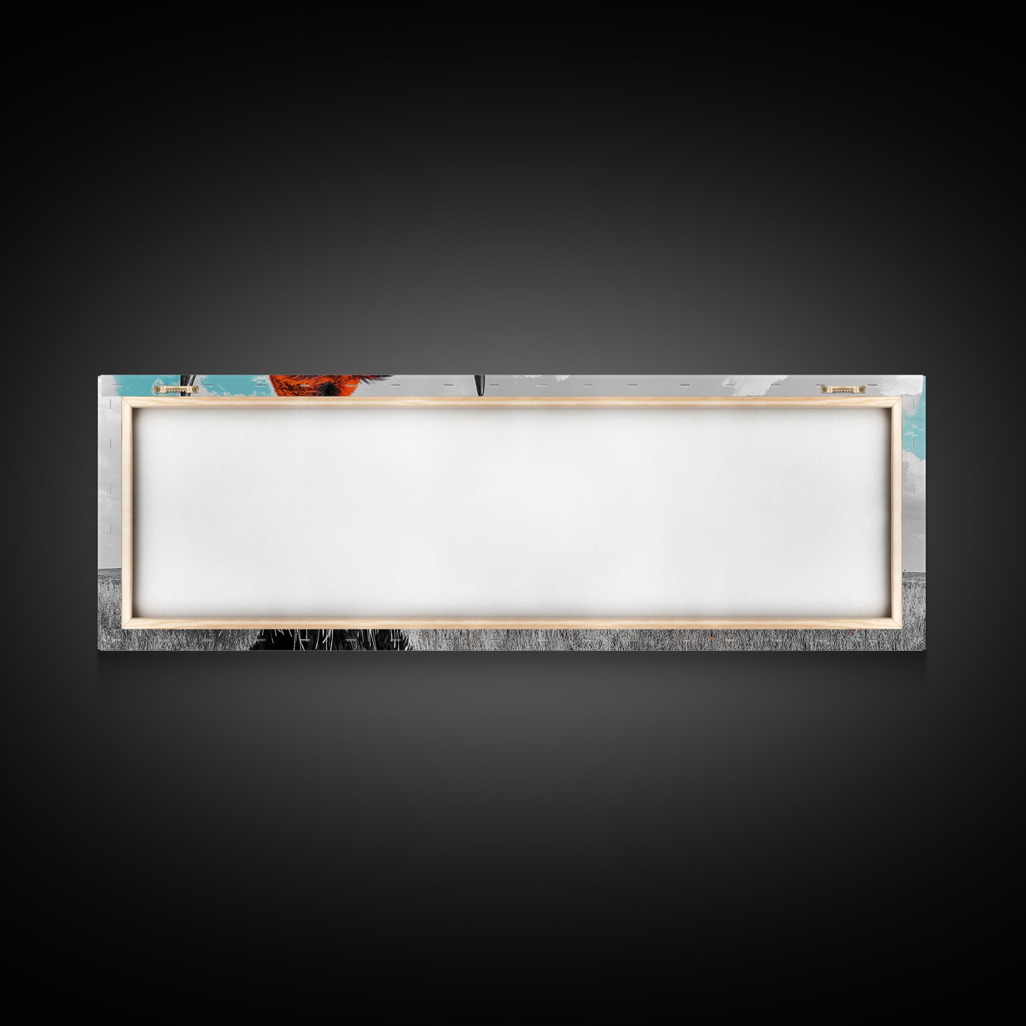 Bison Portrait, Southwest Wall Art, Buffalo Art, Native American Art, Moody Art, Panoramic Art, Rustic Decor, Framed Canvas Print