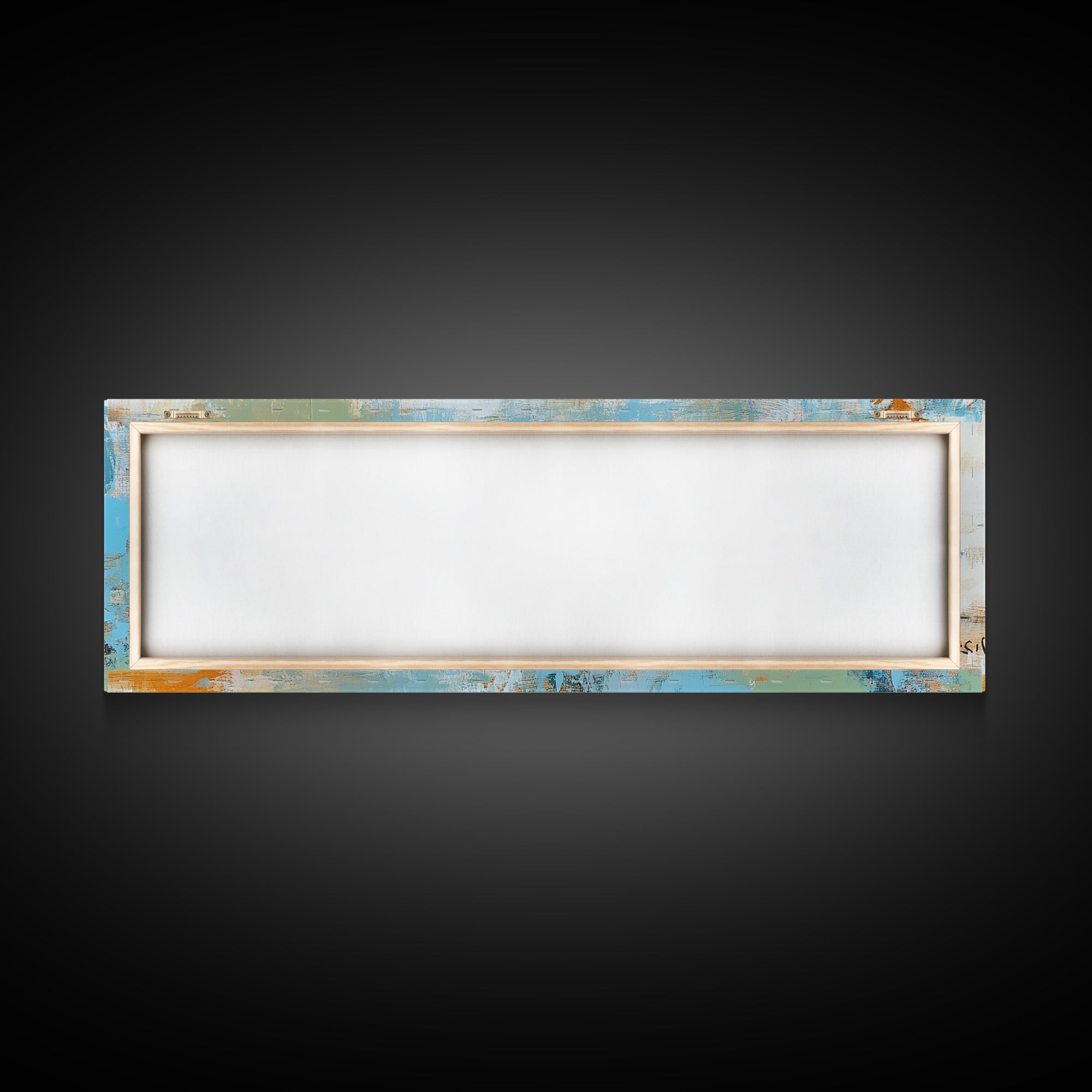 Blue Cup, coffee wall art, kitchen decor, rustic wall art, teal wall art, farmhouse art, Canvas Print, gift idea for her