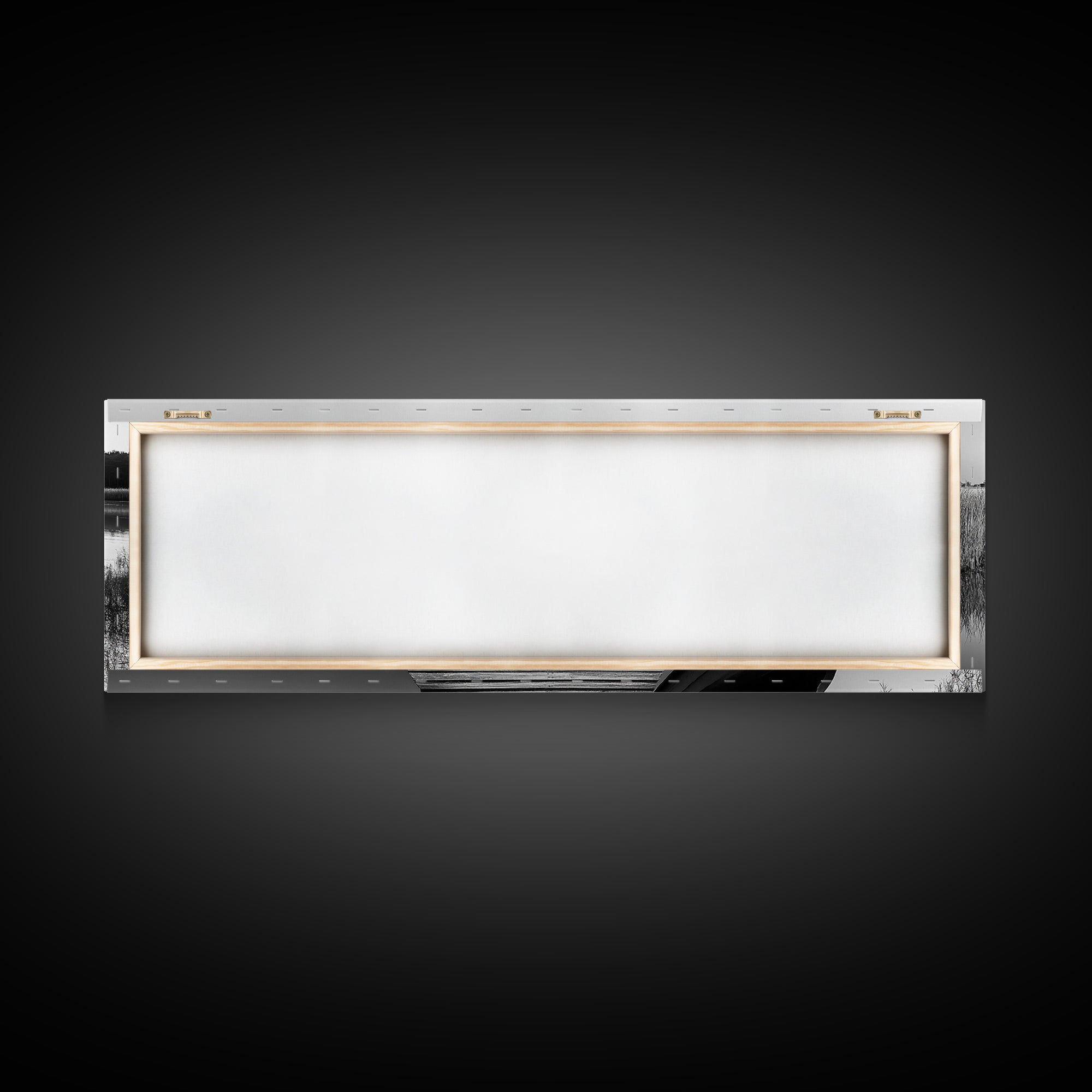 Boat On Dock, Nautical Wall Art, Framed Canvas Print, Coastal Landscape Art, Rustic Decor, Extra Wide Art, Minimalist Art, Bedroom Art