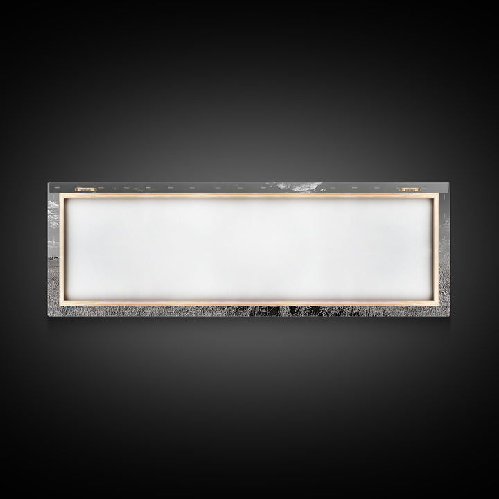 Black Cow, Farmhouse Art, Rustic Decor, Western Wall Art, Long Narrow Wall Art, Moody Art, Extra Wide Art, Framed Canvas Print