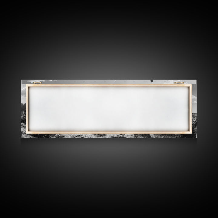 Desert Cactus, Joshua tree art, southwest wall art, extra wide art, wabi sabi art, rustic wall art, framed canvas print, panoramic art