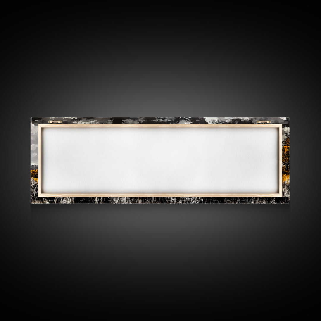 Adobe House, southwest wall art, rustic decor, farmhouse art, warm tones, panoramic art, moody art, extra wide art, framed canvas print