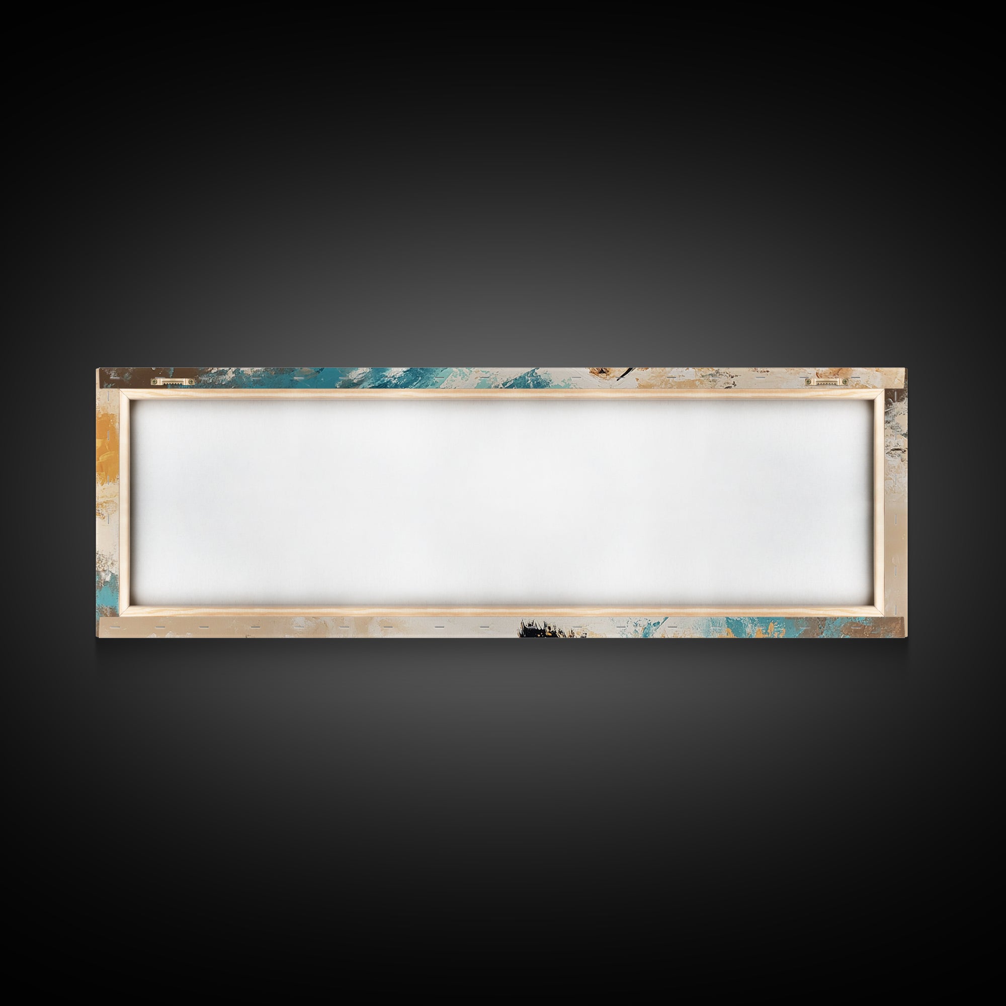 Black and White Buffalo, western wall art, rustic decor, extra wide art, moody art, minimalist painting, framed canvas print, farmhouse art