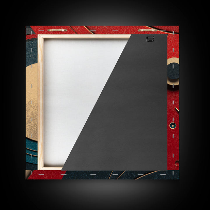 Vinyl Groove Closeup as Circular Abstract Framed Canvas Print, Recording Studio Art, Musician Posters, Studio Decor, Analog, RSA-1x1-38