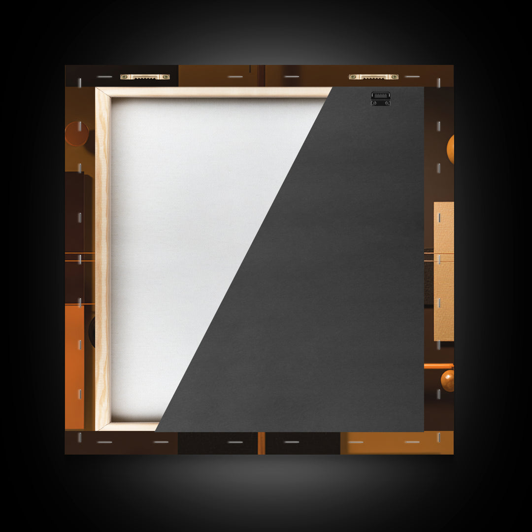Conductor Baton and Sheet Shapes Without Text Framed Canvas Print, Recording Studio Art, Music Decor, Studio Decor, Analog, RSA-1x1-42