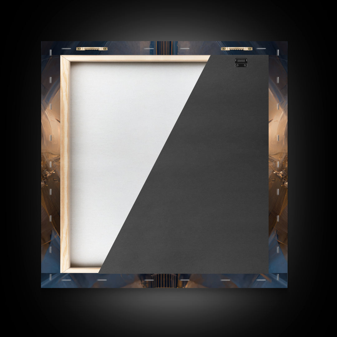 Album Cover Abstract Without Readable Text Framed Canvas Print, Recording Studio Art, Dtf Print, Studio Decor, Fine Art, Analog, RSA-1x1-46