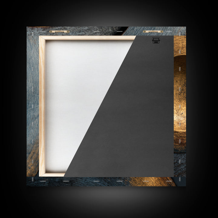 Vinyl Groove Closeup as Circular Abstract Framed Canvas Print, Recording Studio Art, Musician Posters, Studio Decor, Analog, RSA-1x1-62
