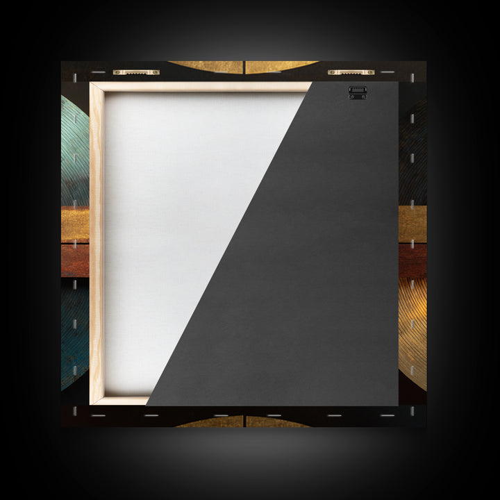 Gold Record Circular Composition Framed Canvas Print, Recording Studio Art, Downloadable Print, Studio Decor, Fine Art, Analog, RSA-1x1-71