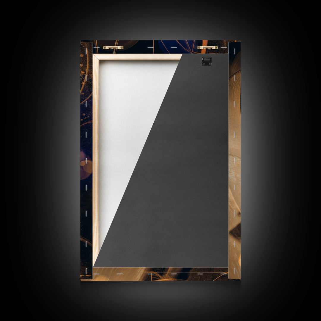 Album Cover Abstract Without Readable Text Framed Canvas Print, Recording Studio Art, Gallery Decor, Studio Decor, Analog, RSA-2x3-30