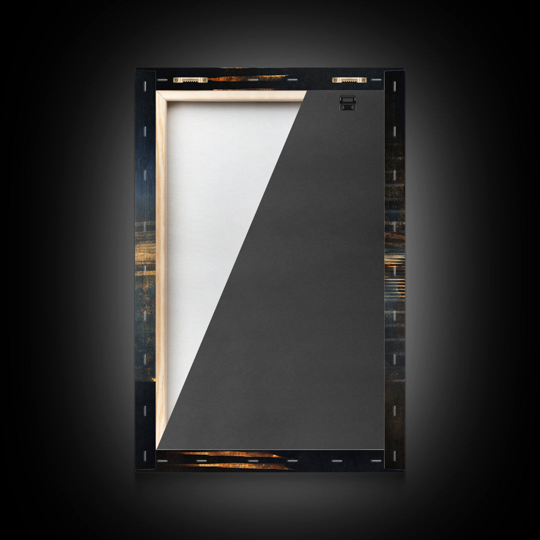 Soundwave Abstract with Black and Gold Lines Canvas Print, Recording Studio Art, Home Decor, Studio Decor, Abstract Art, Analog, RSA-2x3-35