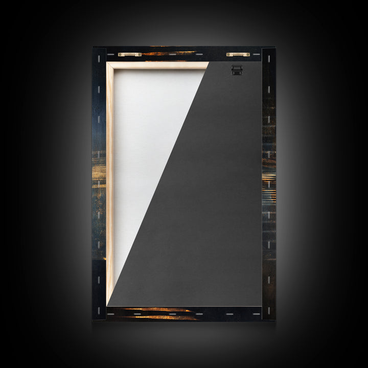 Soundwave Abstract with Black and Gold Lines Canvas Print, Recording Studio Art, Home Decor, Studio Decor, Abstract Art, Analog, RSA-2x3-35