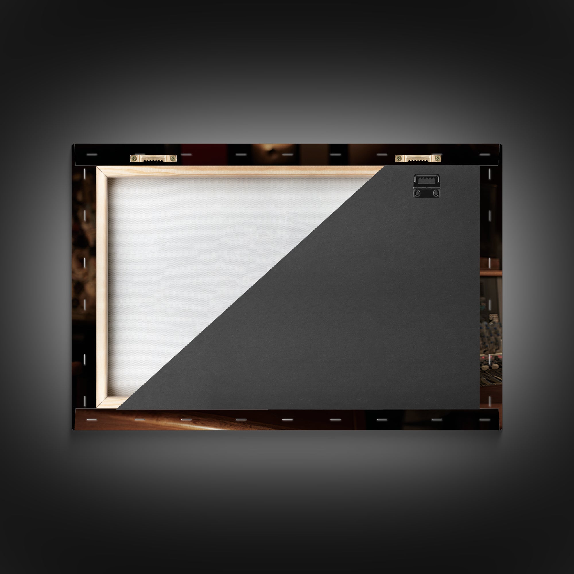 Studio Monitor Speakers as Bold Geometric Forms Framed Canvas Print, Recording Studio Art, Music Studio, Studio Decor, Analog, RSA-3x2-64
