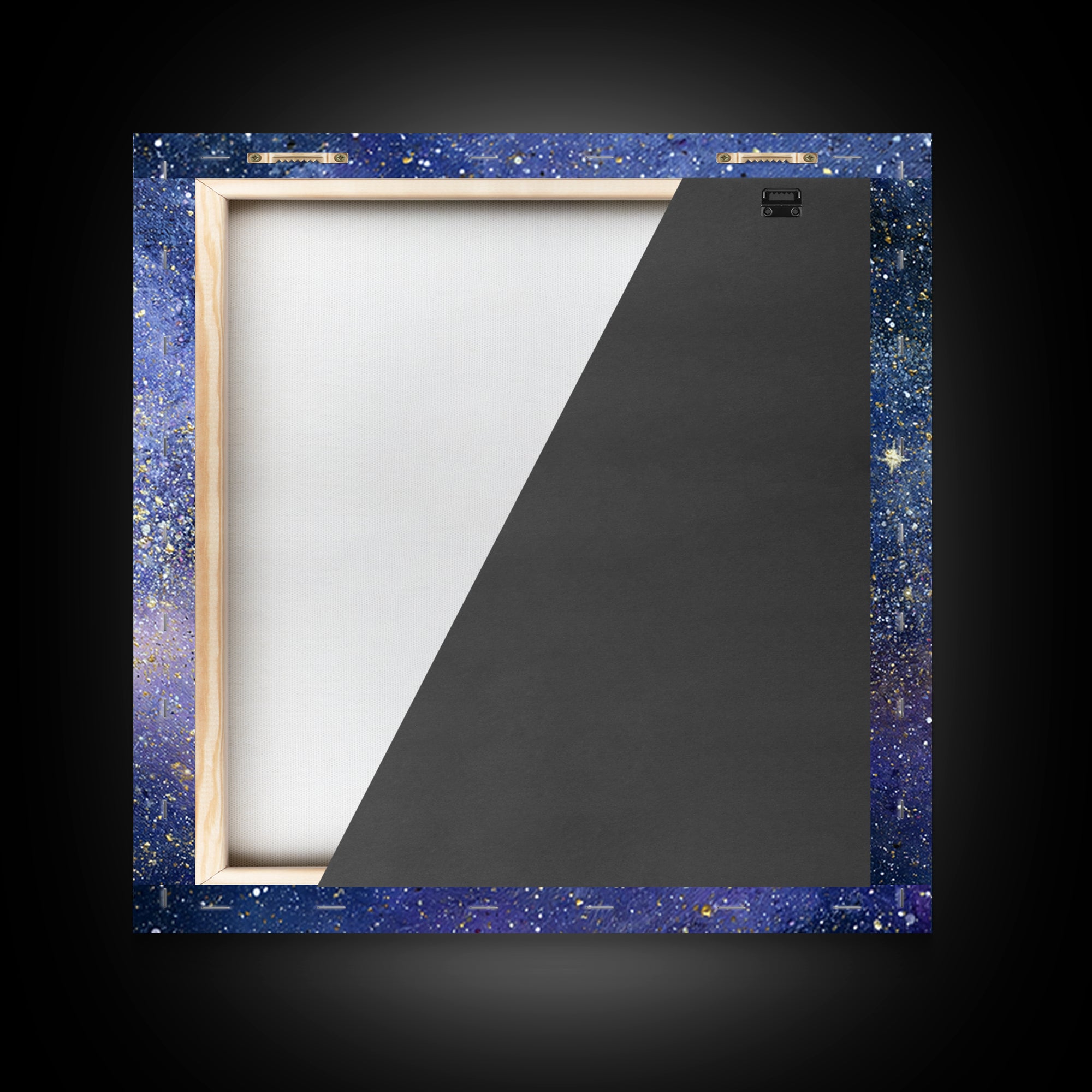 Distant Star Cluster Framed Canvas Print, Space Art, Digital Art, Spa Decor, Serenity, Modern Wall Art, Living Room Wall Art, SAR-1x1-44