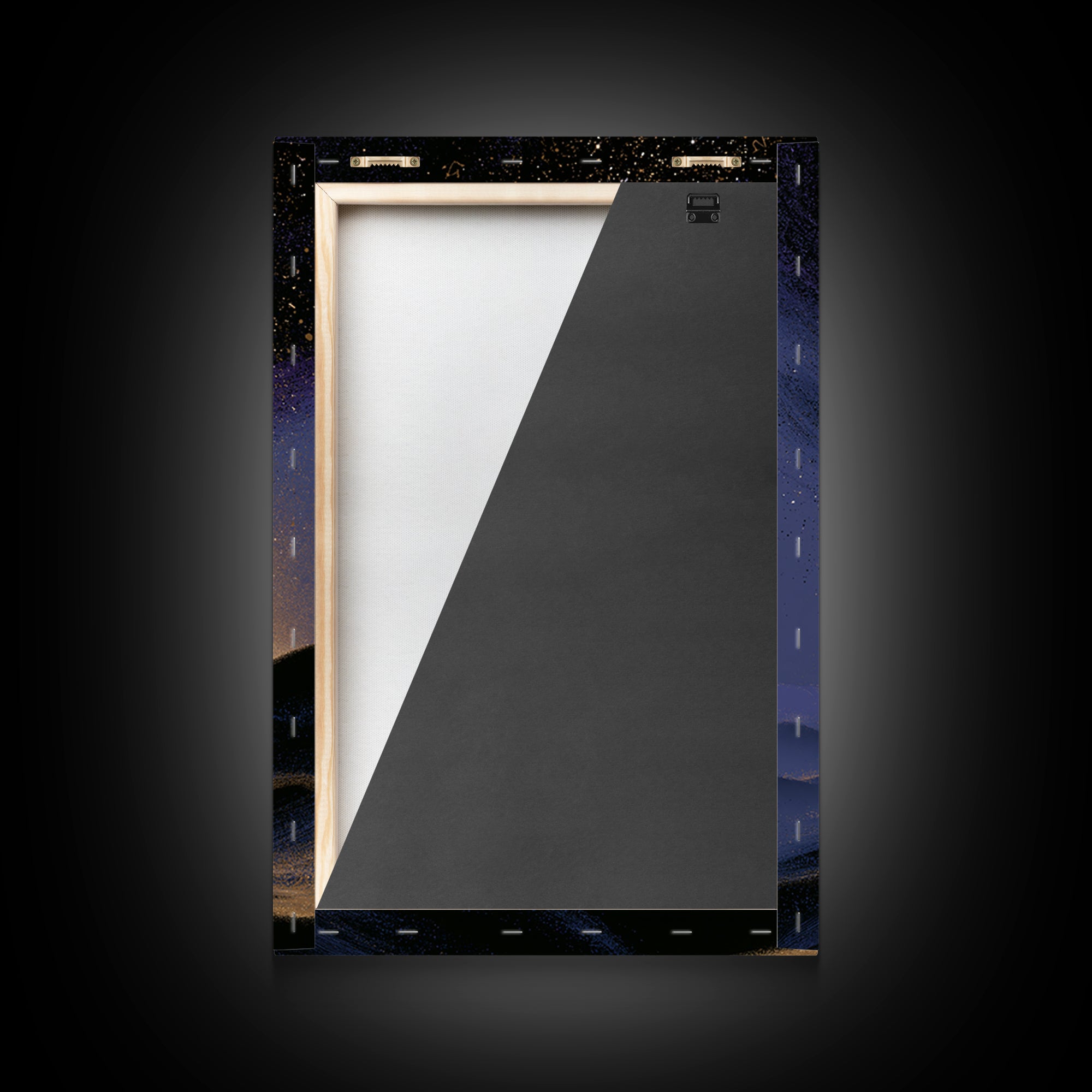 Mars Landscape with Tiny Rover Silhouette Framed Canvas Print, Space Art, Abstract Art, Spa Decor, Fine Art, Serenity, SAR-2x3-17