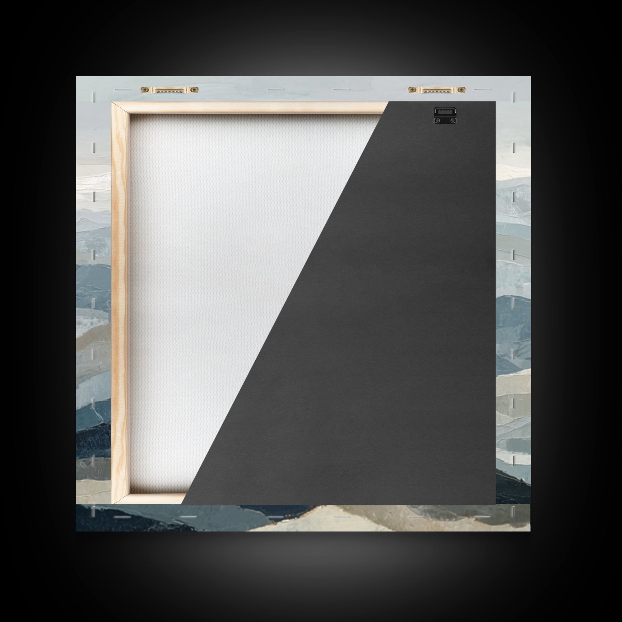 Minimal Fjord Landscape Framed Canvas Print, Scandinavian Art, Living Room Wall Art, Living Room Decor, Oil Painting, Nordic, SCA-1x1-2