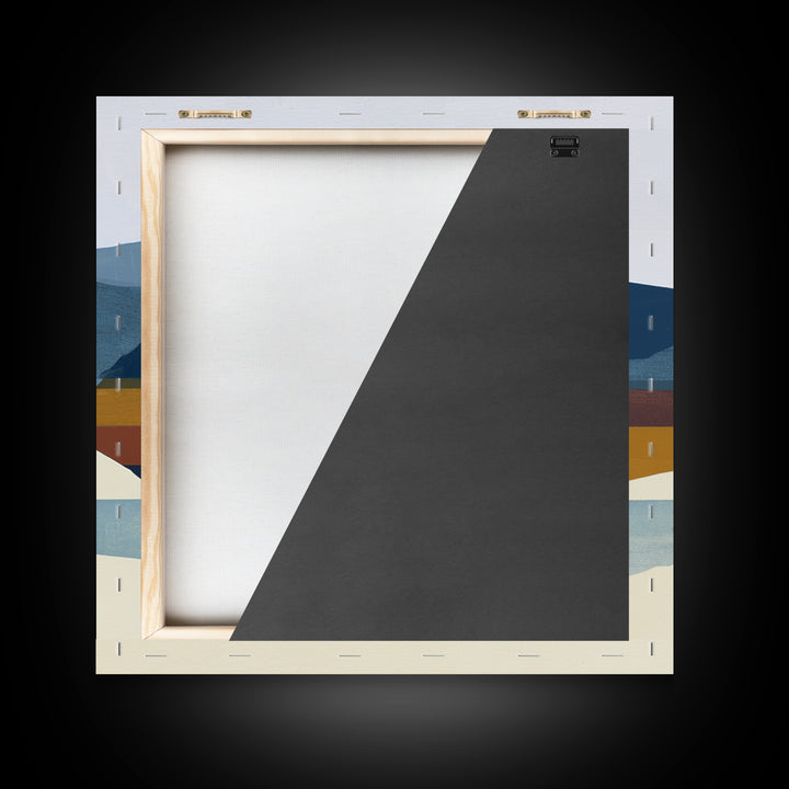 Minimal Fjord Landscape Canvas Print, Scandinavian Art, Neutral Decor, Living Room Decor, Fine Art, Nordic, Wall Decor, SCA-1x1-26