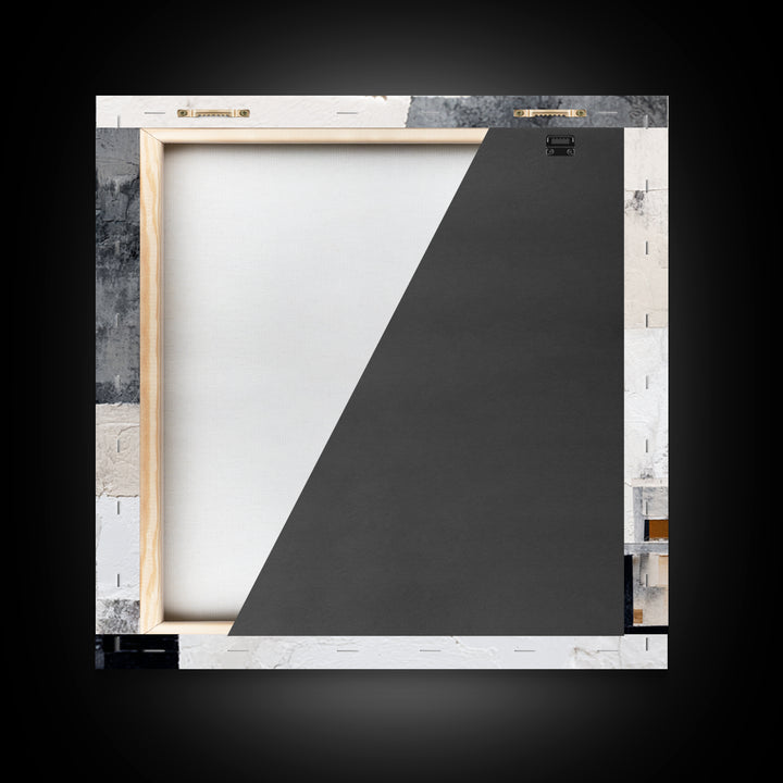 Soft Beige Geometric Abstraction Framed Canvas Print, Scandinavian Art, Abstract Wall Art, Living Room Decor, Fine Art, Nordic, SCA-1x1-27