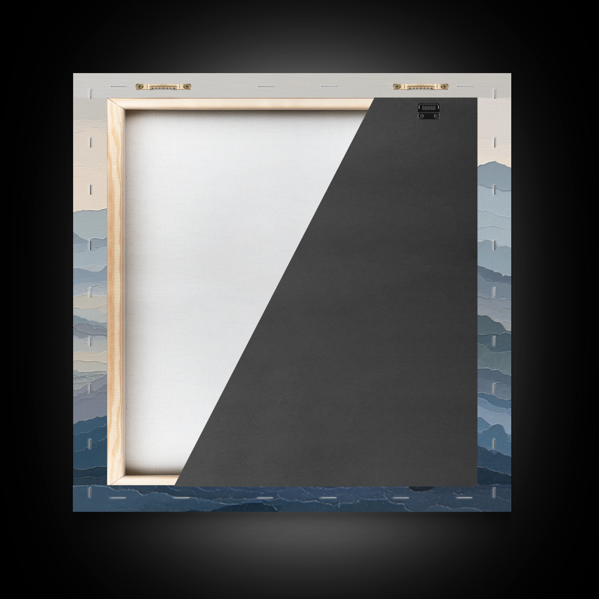 Muted Mountain Layers Framed Canvas Print, Scandinavian Art, Gallery Decor, Living Room Decor, Fine Art, Nordic, Home Decor, SCA-1x1-32