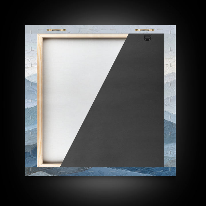 Single Black Branch on Warm White Background Framed Canvas Print, Scandinavian Art, Oil Painting, Living Room Decor, Nordic, SCA-1x1-44