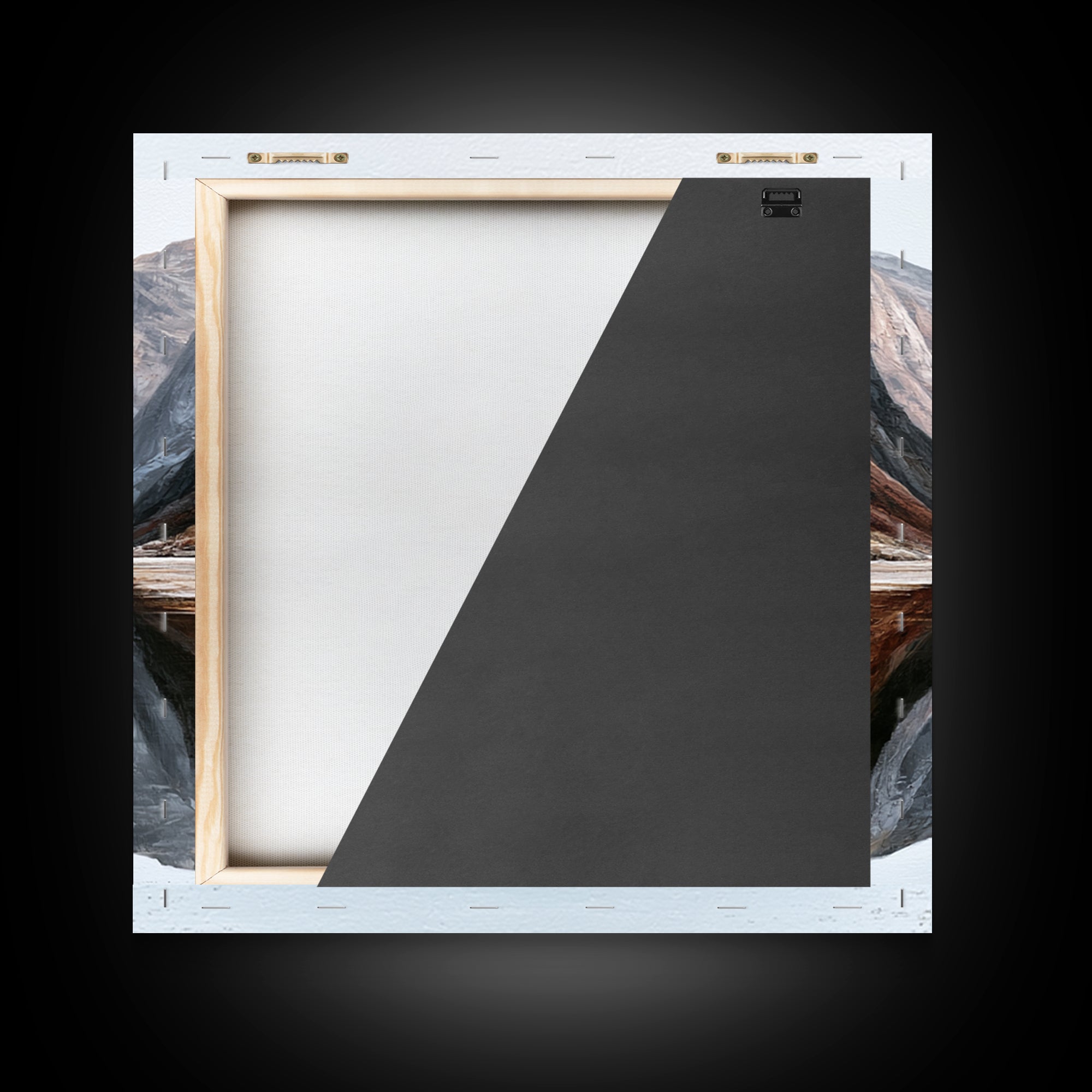 Minimal Fjord Landscape Canvas Print, Scandinavian Art, Neutral Decor, Living Room Decor, Fine Art, Nordic, Wall Decor, SCA-1x1-50