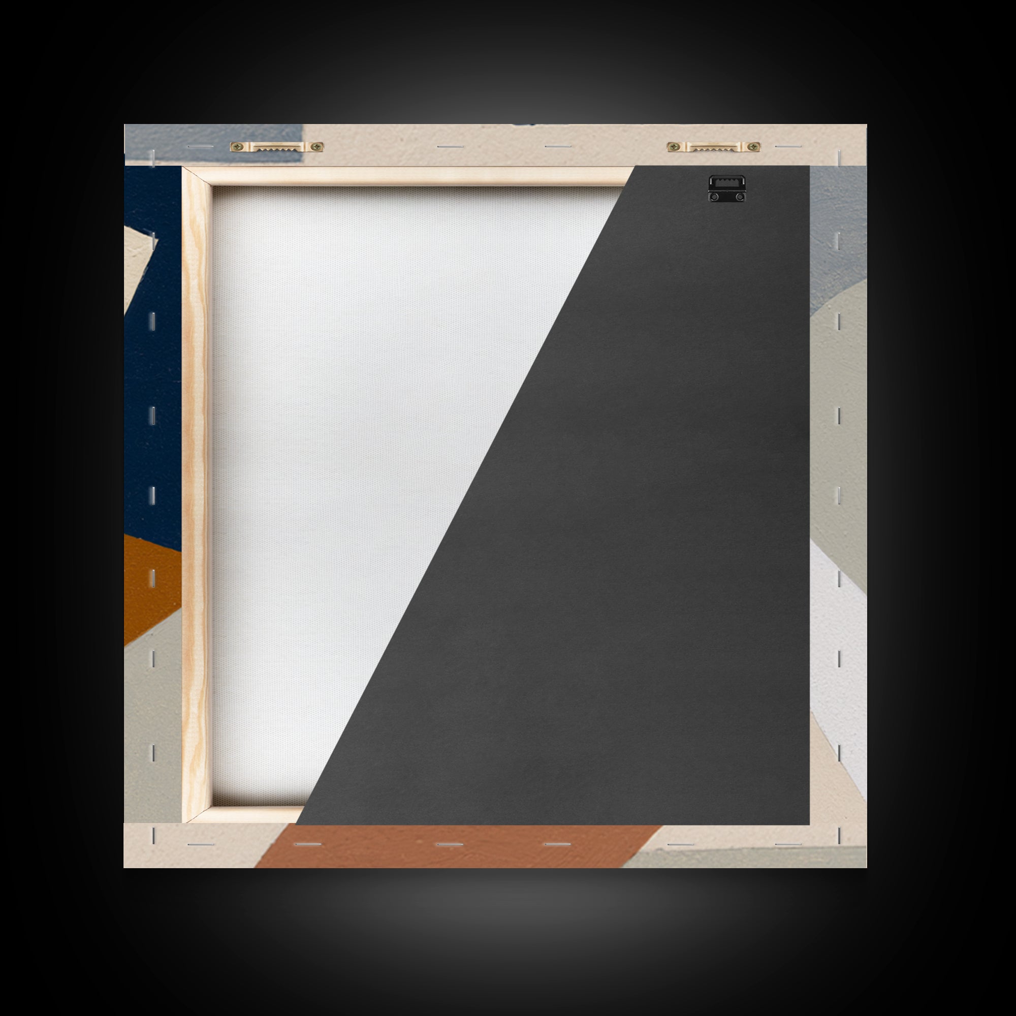 Soft Beige Geometric Abstraction Framed Canvas Print, Scandinavian Art, Gallery Decor, Living Room Decor, Abstract Art, Nordic, SCA-1x1-51