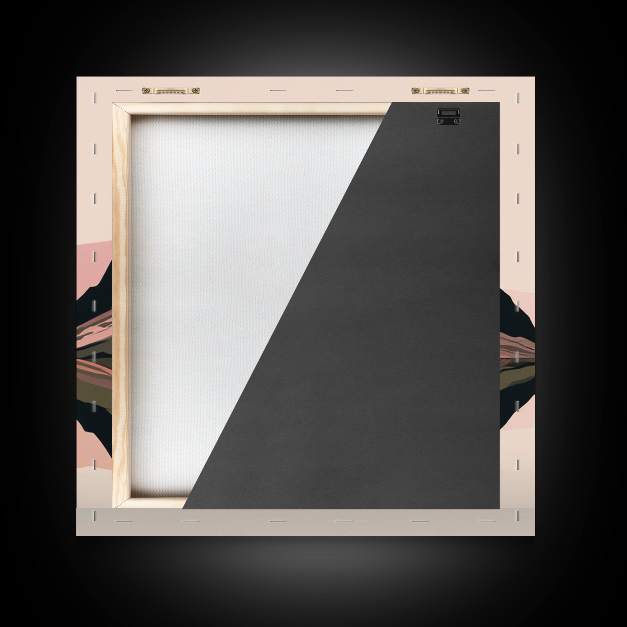 Minimal Fjord Landscape Framed Canvas Print, Scandinavian Art, Room Decor, Living Room Decor, Nordic, Mid Century Modern, SCA-1x1-74