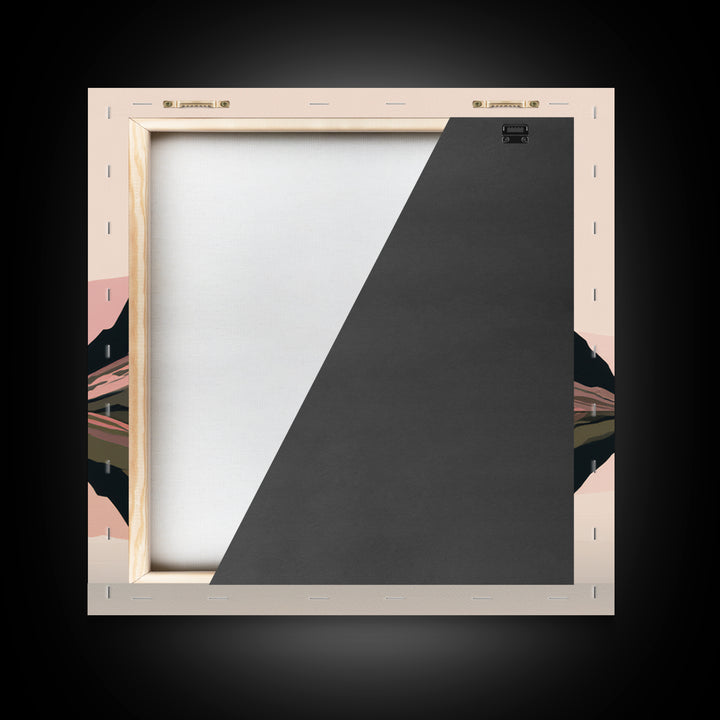 Minimal Fjord Landscape Framed Canvas Print, Scandinavian Art, Room Decor, Living Room Decor, Nordic, Mid Century Modern, SCA-1x1-74