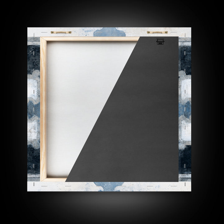 Scandinavian Textile Pattern Framed Canvas Print, Scandinavian Art, Wall Art, Living Room Decor, Fine Art, Nordic, SCA-1x1-88