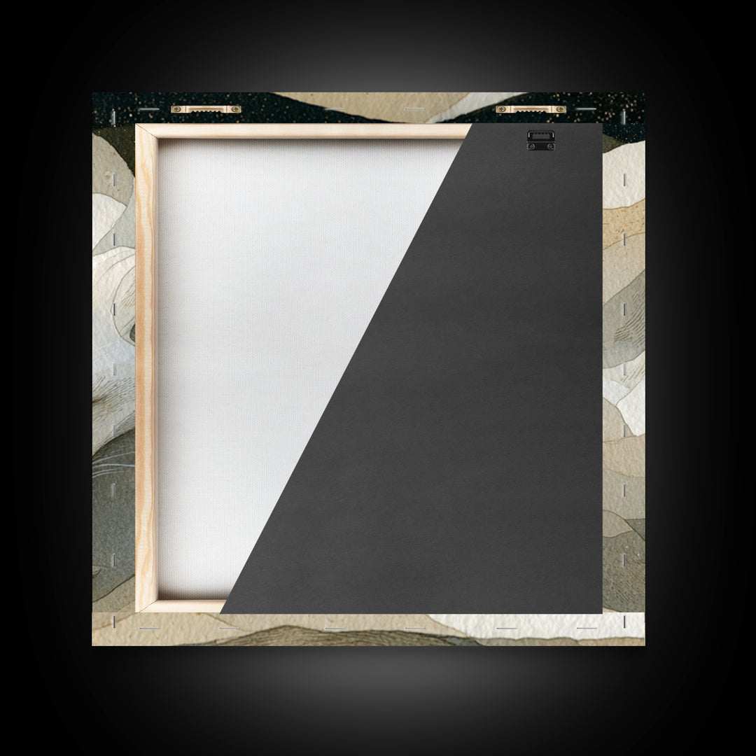 Soft Beige Geometric Abstraction Canvas Print, Scandinavian Art, Printable, Living Room Decor, Nordic, Abstract Wall Art, SCA-1x1-99