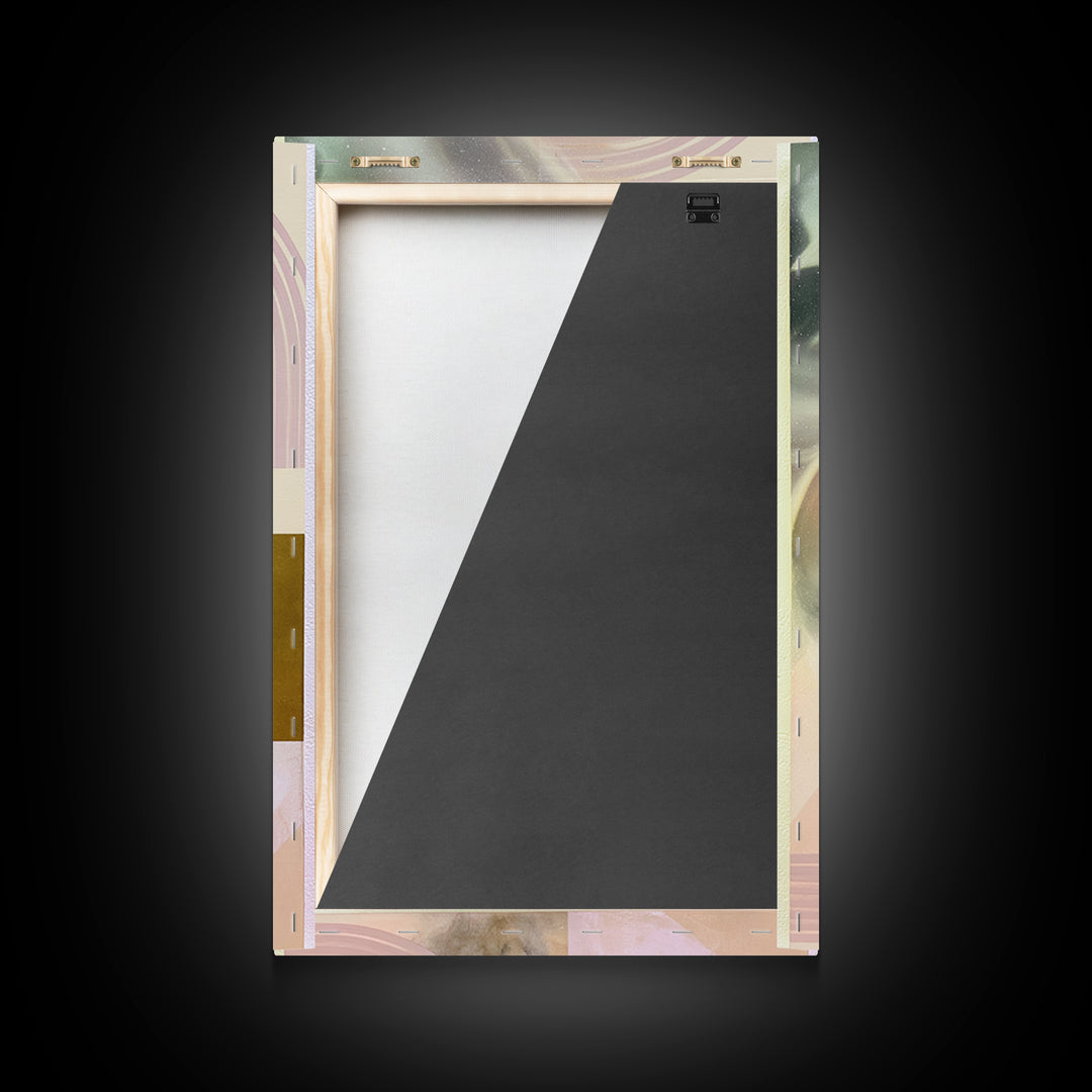 Simple Black House Shape Canvas Print, Scandinavian Art, Original Painting, Living Room Decor, Nordic, Modern Wall Art, SCA-2x3-15