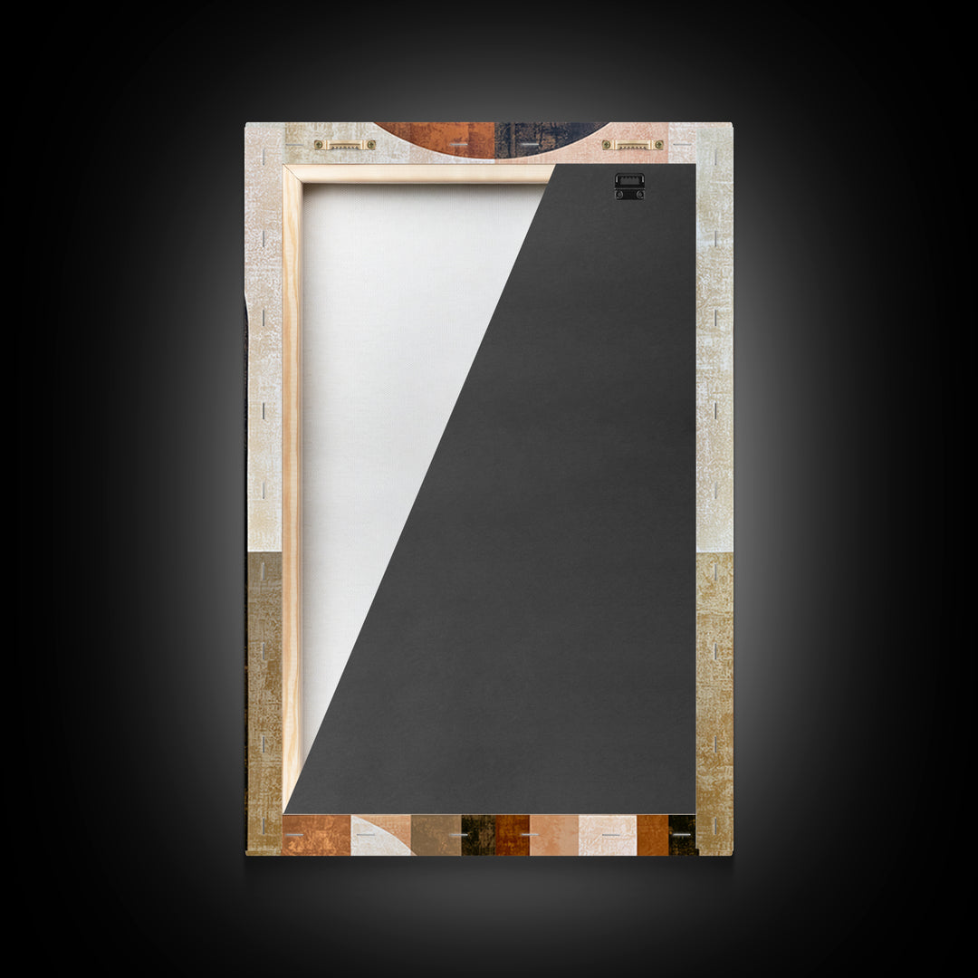 Abstract Arch Shapes Framed Canvas Print, Scandinavian Art, Mid Century Modern, Living Room Decor, Nordic, Boho Wall Art, SCA-2x3-22