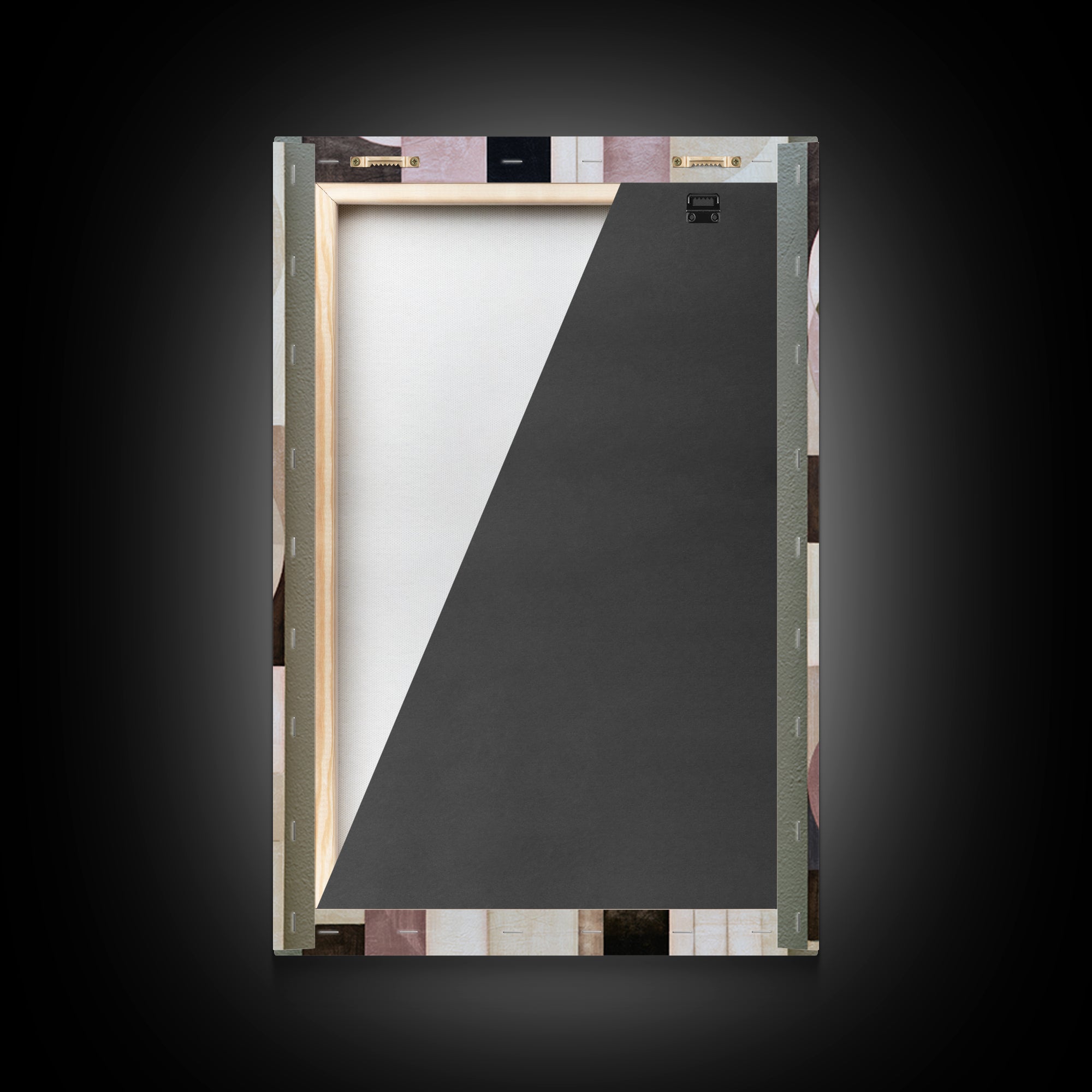 Soft Beige Geometric Abstraction Framed Canvas Print, Scandinavian Art, Living Room Wall Art, Living Room Decor, Abstract Art, SCA-2x3-59