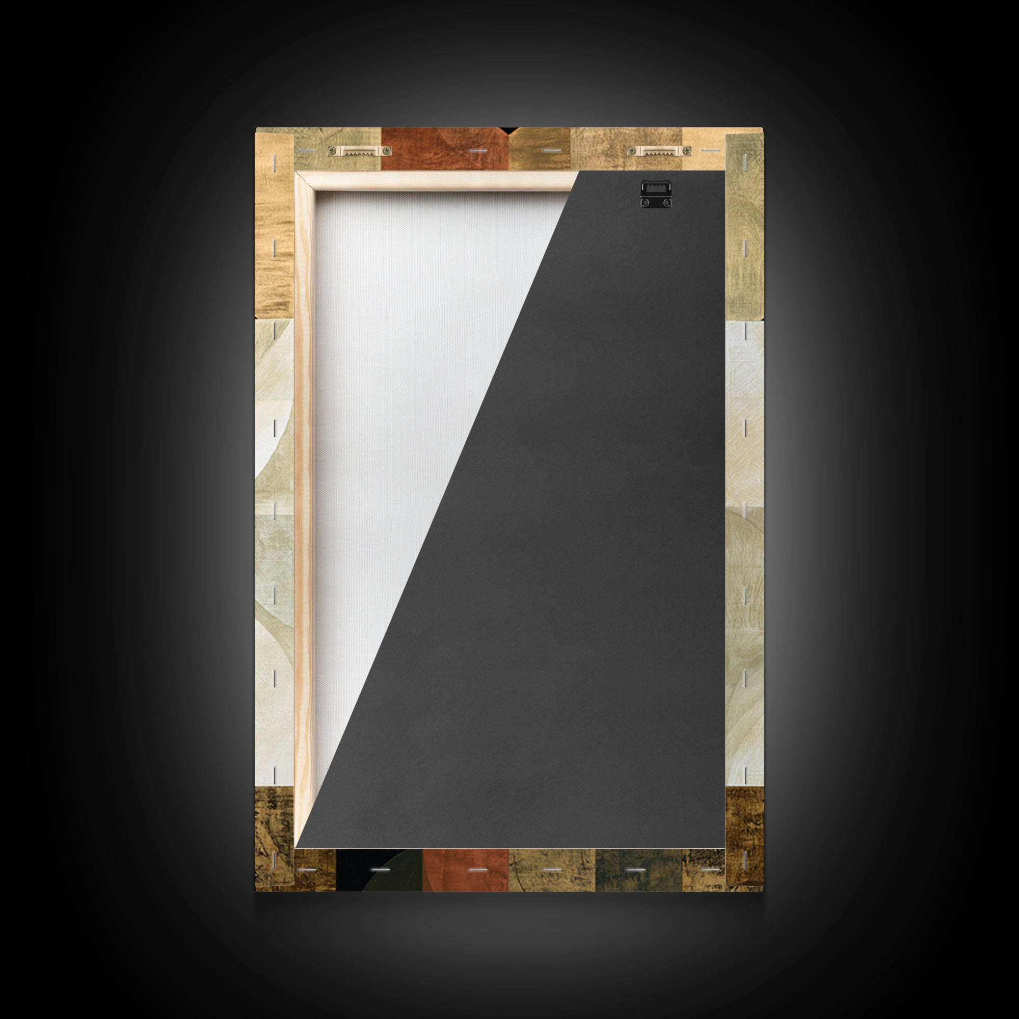 Simple Black House Shape Framed Canvas Print, Scandinavian Art, Abstract Painting, Living Room Decor, Abstract Art, Nordic, SCA-2x3-63