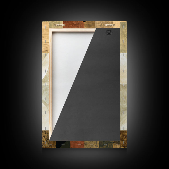 Simple Black House Shape Framed Canvas Print, Scandinavian Art, Abstract Painting, Living Room Decor, Abstract Art, Nordic, SCA-2x3-63