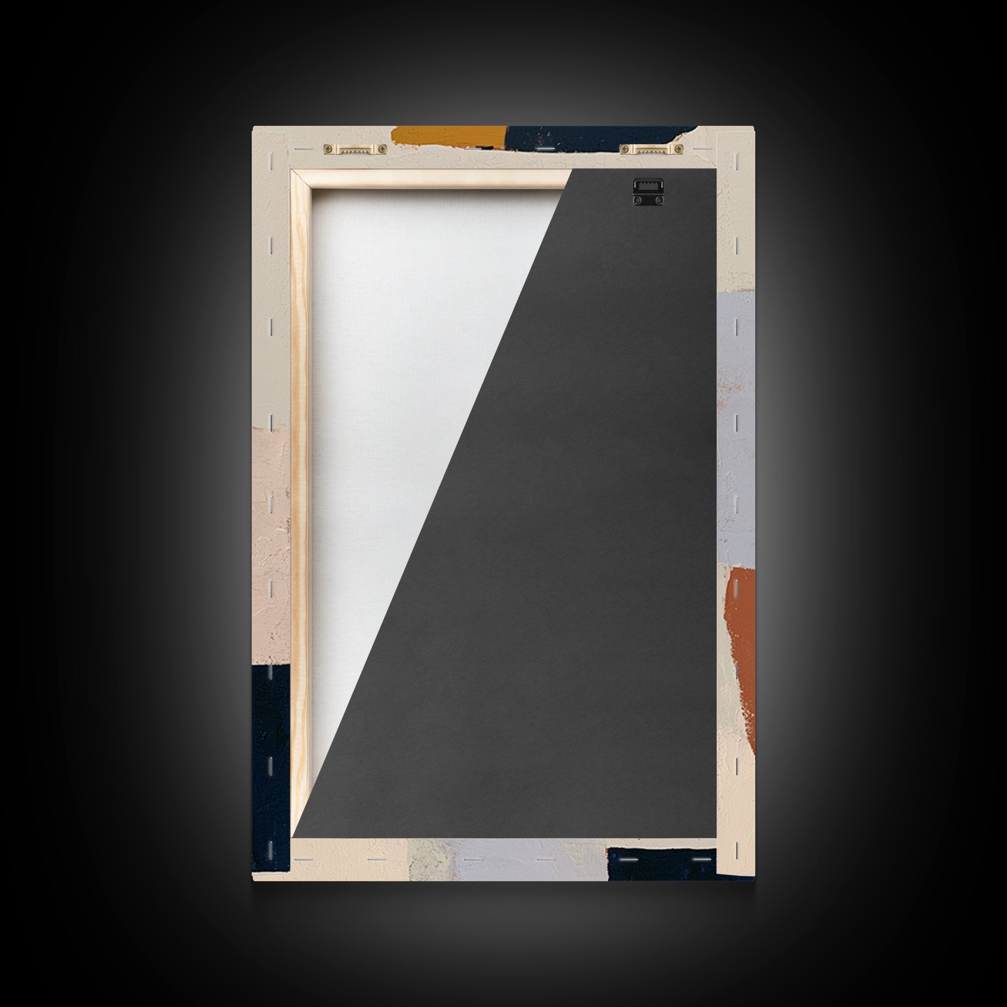 Soft Beige Geometric Abstraction Framed Canvas Print, Scandinavian Art, Room Decor, Living Room Decor, Fine Art, Nordic, SCA-2x3-83
