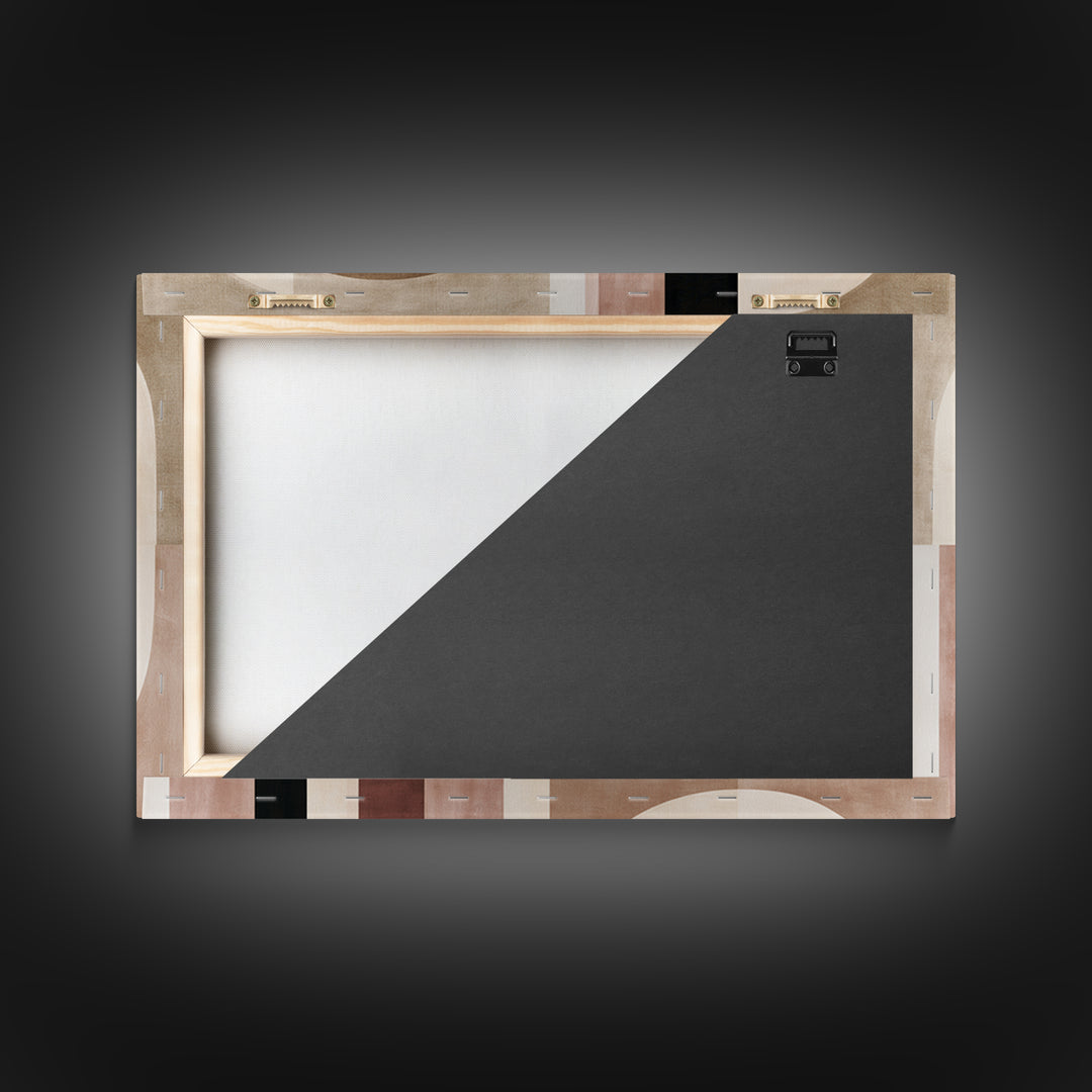 Abstract Arch Shapes Framed Canvas Print, Scandinavian Art, Abstract Wall Art, Living Room Decor, Abstract Art, Nordic, SCA-3x2-18