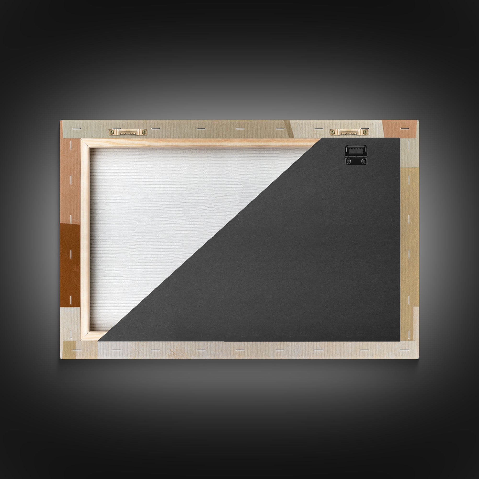 Soft Beige Geometric Abstraction Framed Canvas Print, Scandinavian Art, Living Room Decor, Abstract Art, Nordic, SCA-3x2-79