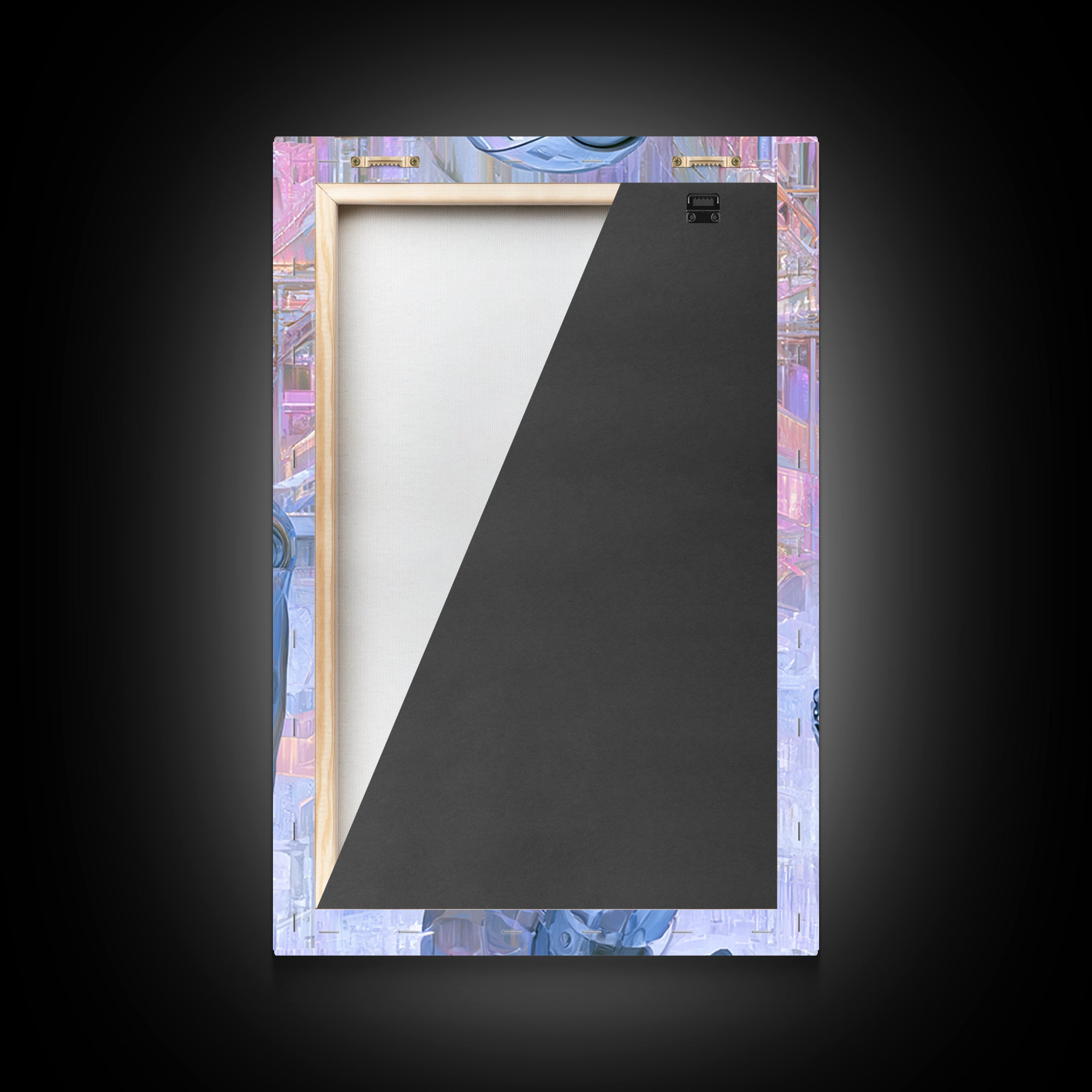 Silver Android Holding a Flower Framed Canvas Print, Scifi Art, Poster, Living Room Decor, Fine Art, Orbit, Retro Wall Art, SCI-2x3-46