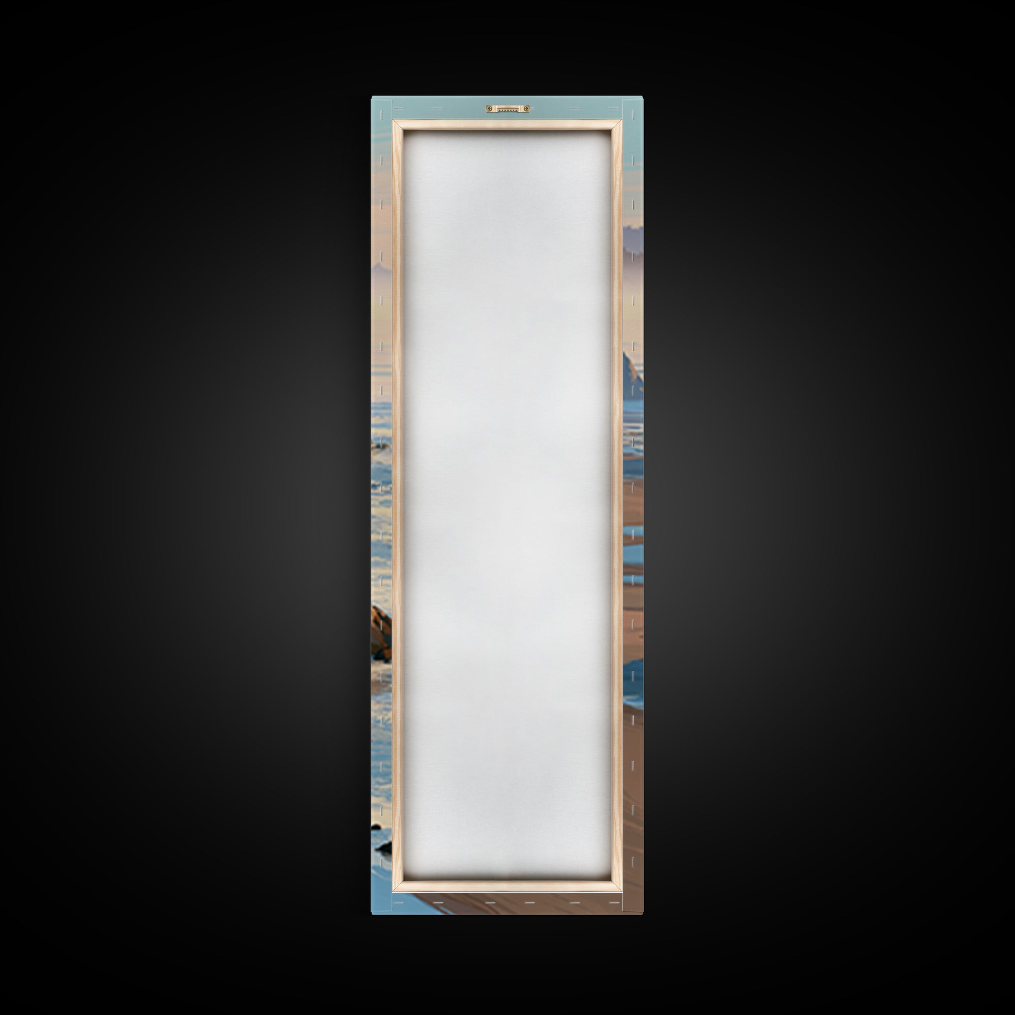 Sea Stack Rocks Canvas Print, Seascape Art, Original Art, Coastal Decor, Oil Painting, Seascape, Living Room Wall Art, SEA-1x3-55